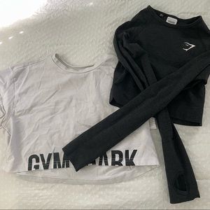 Gymshark Vital Seamless 2.0 Long Sleeve and Gymshark Fraction Crop Top